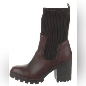 Barneys New York Dark Burgundy Ankle Boots